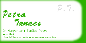 petra tanacs business card